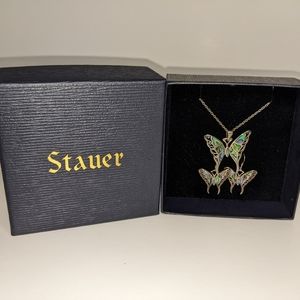 STAUER ButterFly Necklace and Earring SET